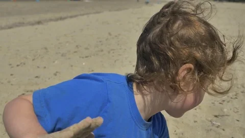 Playing on the beach Stock Footage 83629200