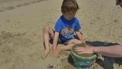 Playing on the beach Stock Footage 83629216