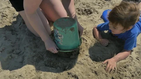 Playing on the beach Stock Footage 83629241