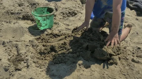Playing on the beach Stock Footage 83629243