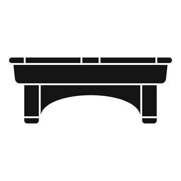 Playing billiards game on a black pool table icon Stock Illustration