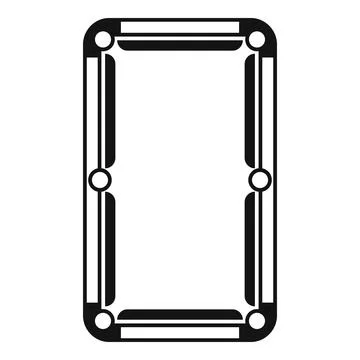 Playing billiards game on top view pool table icon Stock Illustration