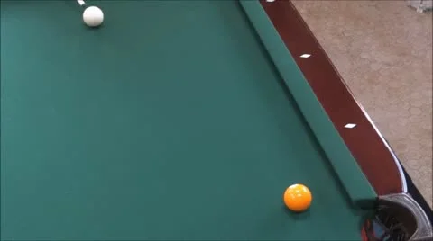Playing Billiards - Playing Pool - Pool Table (silent) Video stock 12538777
