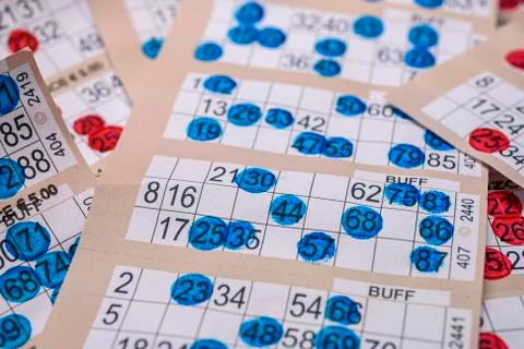 Playing bingo night Stock Photos