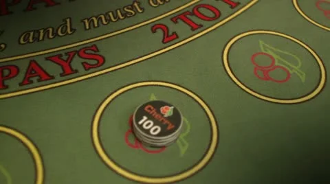 Playing black jack and winning at a gambling table Video stock 11287948