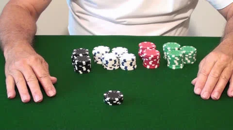 Playing Blackjack Stock Footage 26187875