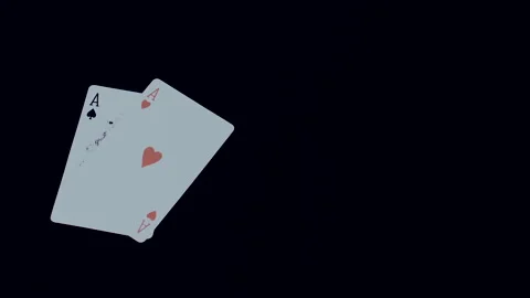 Playing BlackJack - Two Aces 스톡 동영상 136276161