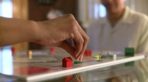Playing a board game (1 of 5) Video stock 4168330