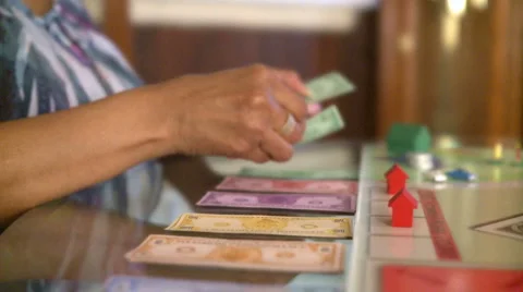 Playing a board game (5 of 5) Stock Footage 4168205