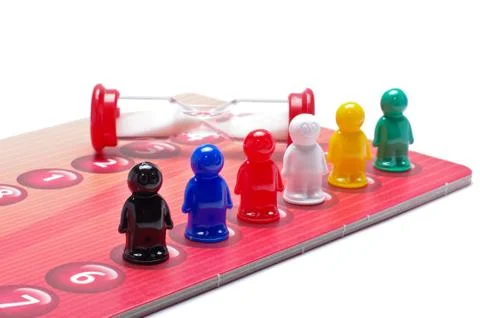 Playing board game close up Stock Photos
