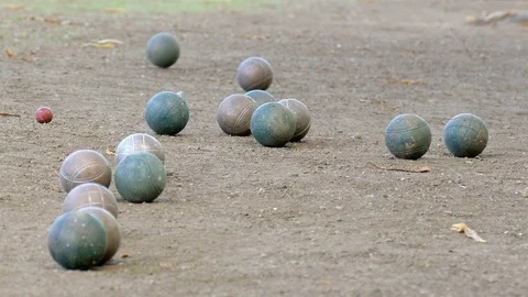 Playing boule Stock Footage 71435111