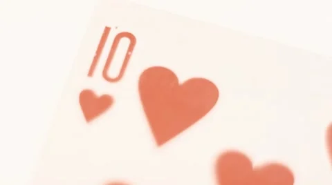 Playing Card - 10 Of Hearts Stock Footage 60361954