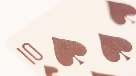 Playing Card - 10 Of Spades Stock Footage 60361225