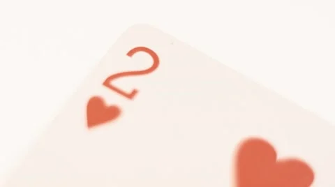 Playing Card - 2 Of Hearts Stock Footage 60361923