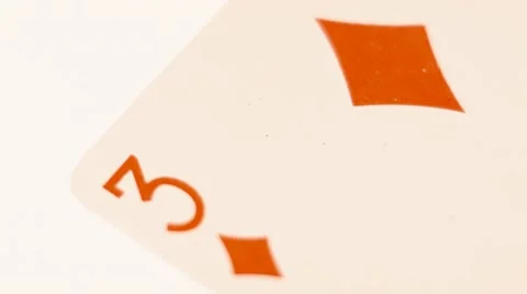 Playing Card - 3 Of Diamonds Stock Footage 60342154