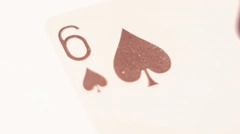 Playing Card - 6 Of Spades Stock Footage 60361218