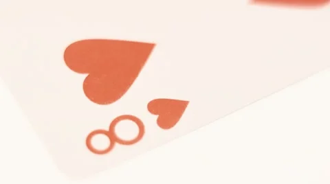 Playing Card - 8 Of Hearts Stock Footage 60361945