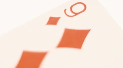 Playing Card - 9 Of Diamonds Stock Footage 60347440