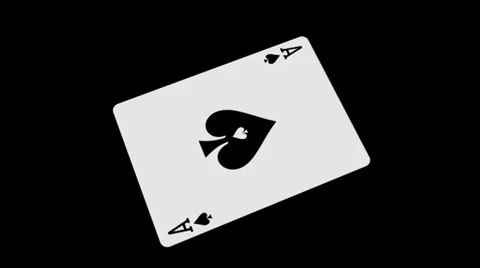 Playing Card Ace Of Spades Spinning Stock Video Pond5