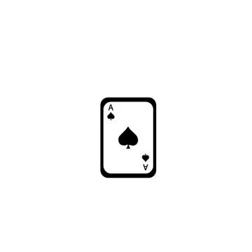 Playing card ace vector icon Stock Illustration