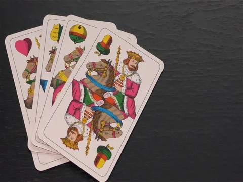 Playing Card Collection Stock Footage 74161883