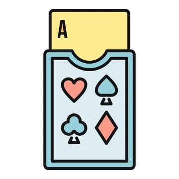 Playing card deck with ace and suits game Stock Illustration