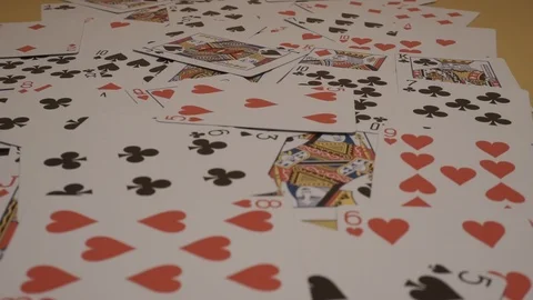 Playing card fall, flying Stock Footage 123301483