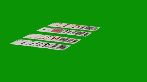 Playing Card Falling Green Screen Animat... | Stock Video | Pond5
