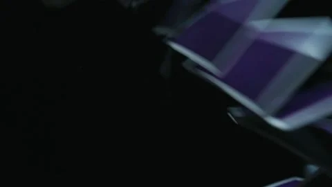 Playing card flies from hand to hand in close-up Stock-Footage 145116189