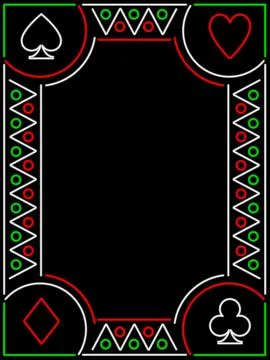 Playing card frame Stock Illustration