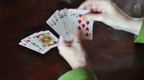 Playing card game Stock Footage 35628503