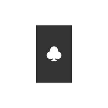 Playing card icon flat Stock Illustration