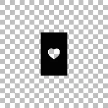 Playing card icon flat Stock Illustration