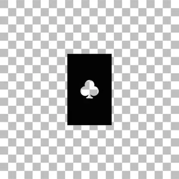Playing card icon flat Illustrazione stock