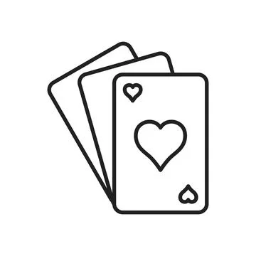 Playing card icon in flat style. Poker game vector illustration on isolated.. Stock Illustration