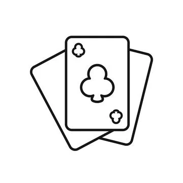Playing card icon in flat style. Poker game vector illustration on isolated.. Stock Illustration