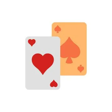 Playing card icon in flat style. Poker game vector illustration on isolated.. Stock Illustration