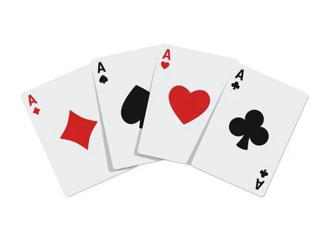 Playing card icon set collection in flat style. Poker game vector illustrat.. 스톡 일러스트