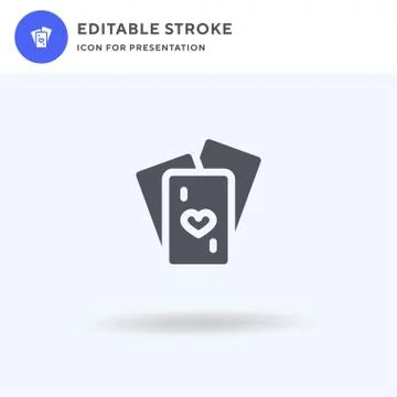 Playing Card icon vector, filled flat sign, solid pictogram isolated on white Stock Illustration