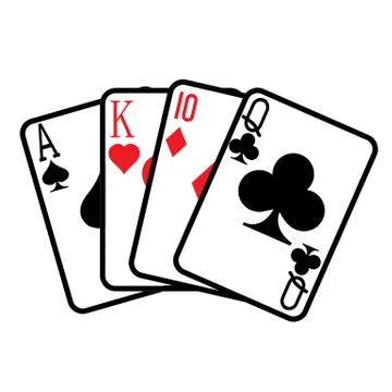 Playing card icon on white background. game cards symbol. poker card sign. Stock Illustration