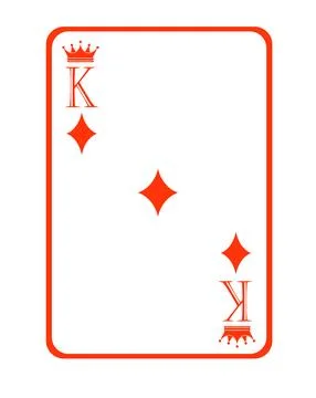 Playing card King Diamond in illustrator Stock Illustration