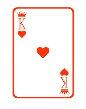 Playing card King hart in illustrator Stock Illustration