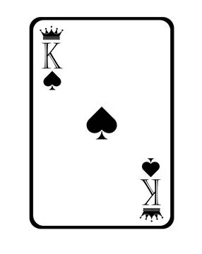 Playing card king Space in illustrator Stock Illustration