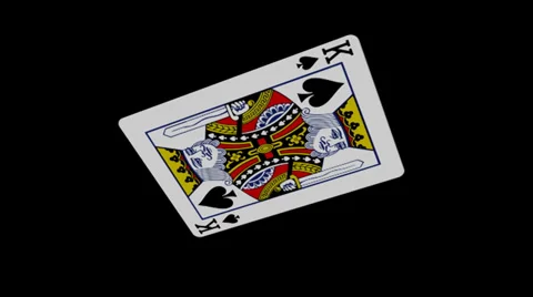 Playing Card - King of Spades - Spinning... | Stock Video | Pond5