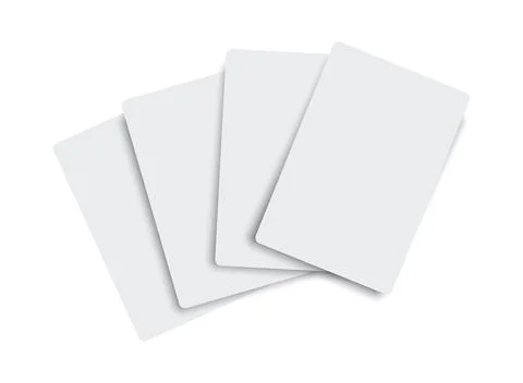 Playing card mockup icon in flat style. Empty poker game template vector il.. Stock Illustration