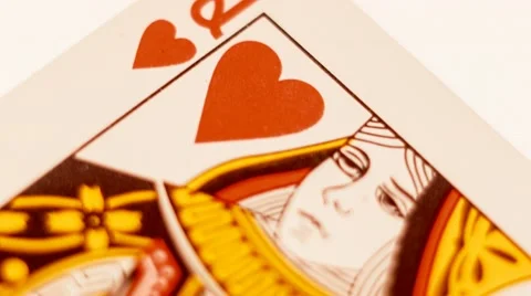 Playing Card - Queen Of Hearts Stock Footage 60361969