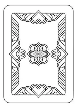 Playing Card Reverse Back in Black and White 스톡 일러스트