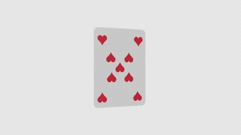 Playing Card Rotating on a Transparent Background. Seamless Loop. 4K Stock Footage 310822246