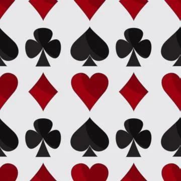 Playing card seamless pattern Stock Illustration