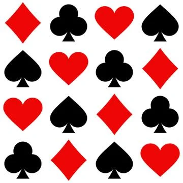 Playing card seamless pattern Illustrazione stock